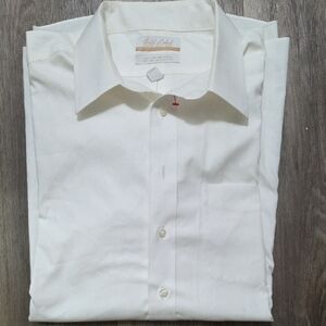 Gold Label Elegant Men's White Dress Shirt
